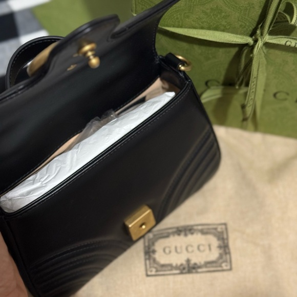 Authentic GUCCI Marmont mini top handle bag NEVER USED. *New pics added 12/24/24 - Picture 3 of 15